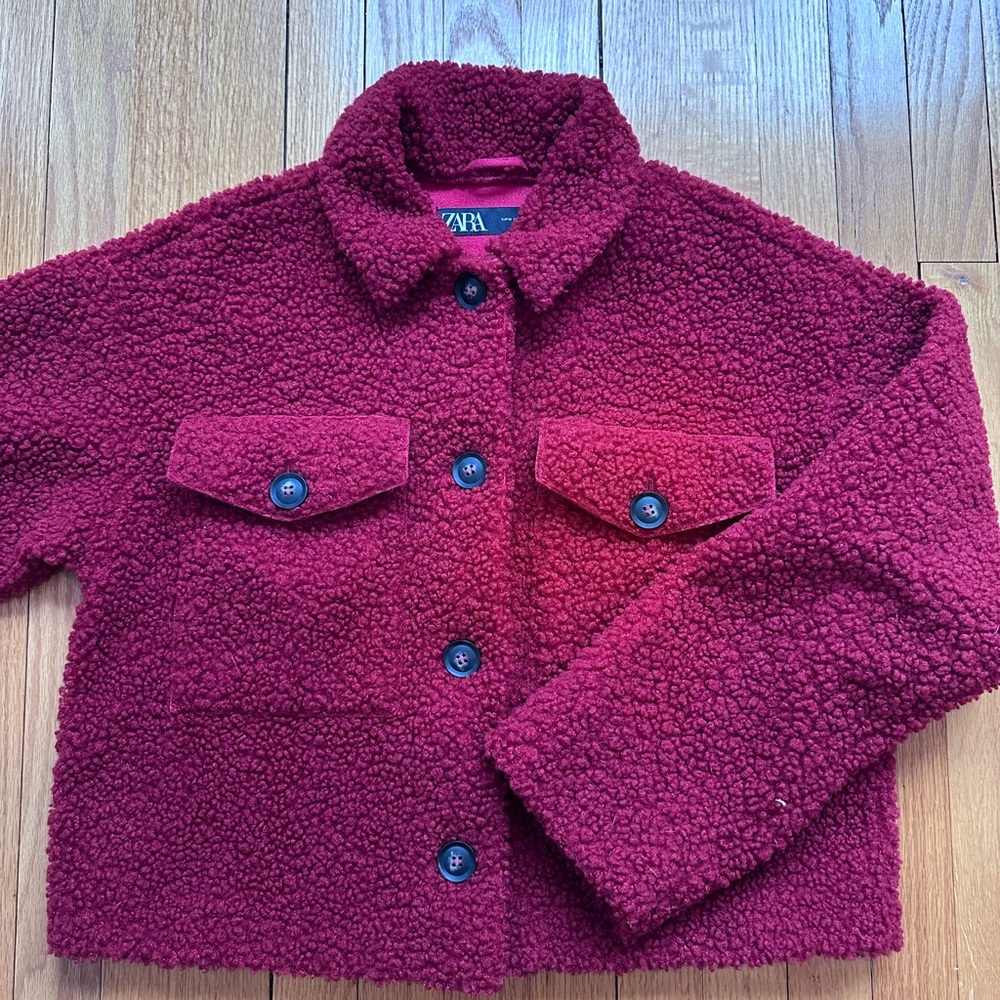 ZARA DOUBLE-FACED FLEECE JACKET Size M - Picture 17 of 17